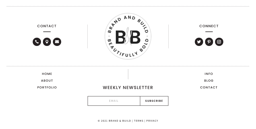 Elegant divi footer